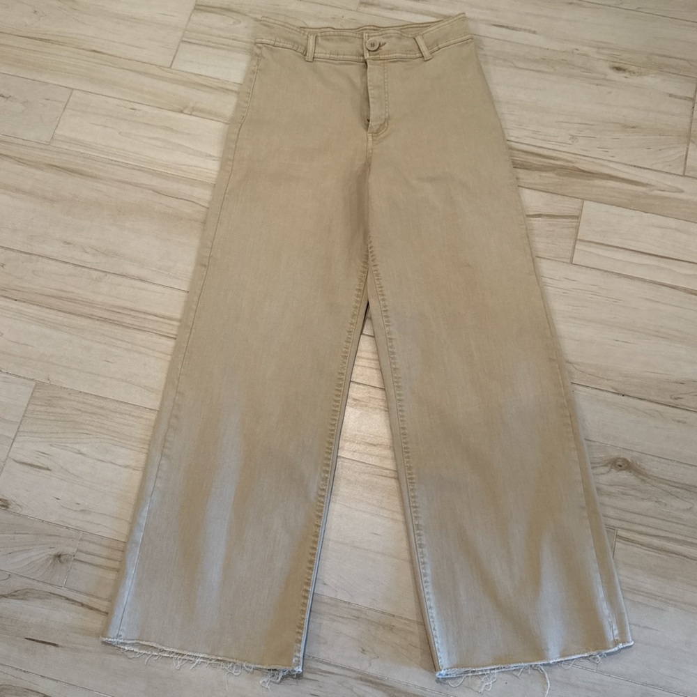 OAT Camel Wide Leg Trouser Jeans — Size 8 / 29 — Like New Condition